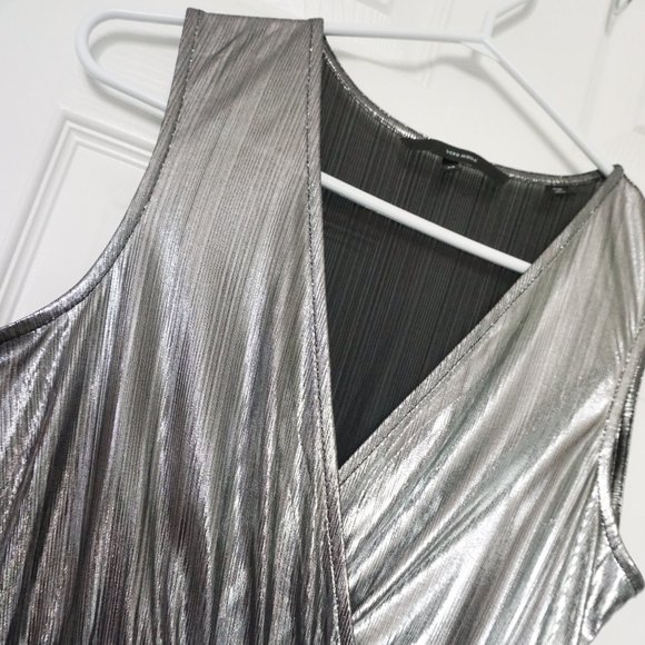 Jean Machine Silver Low-Cut Mini-dress - Picture 2 of 2